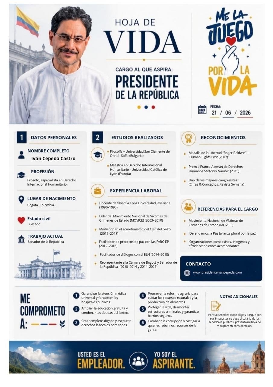 Hoja de Vida de Iván Cepeda