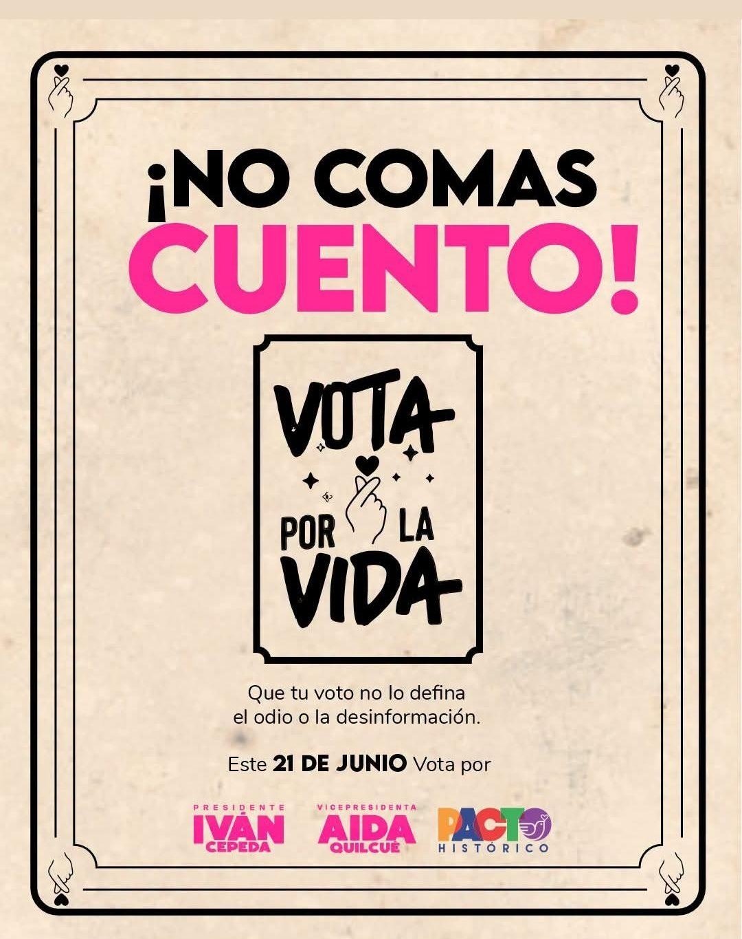 No coma cuento, Vote Iván y Aida