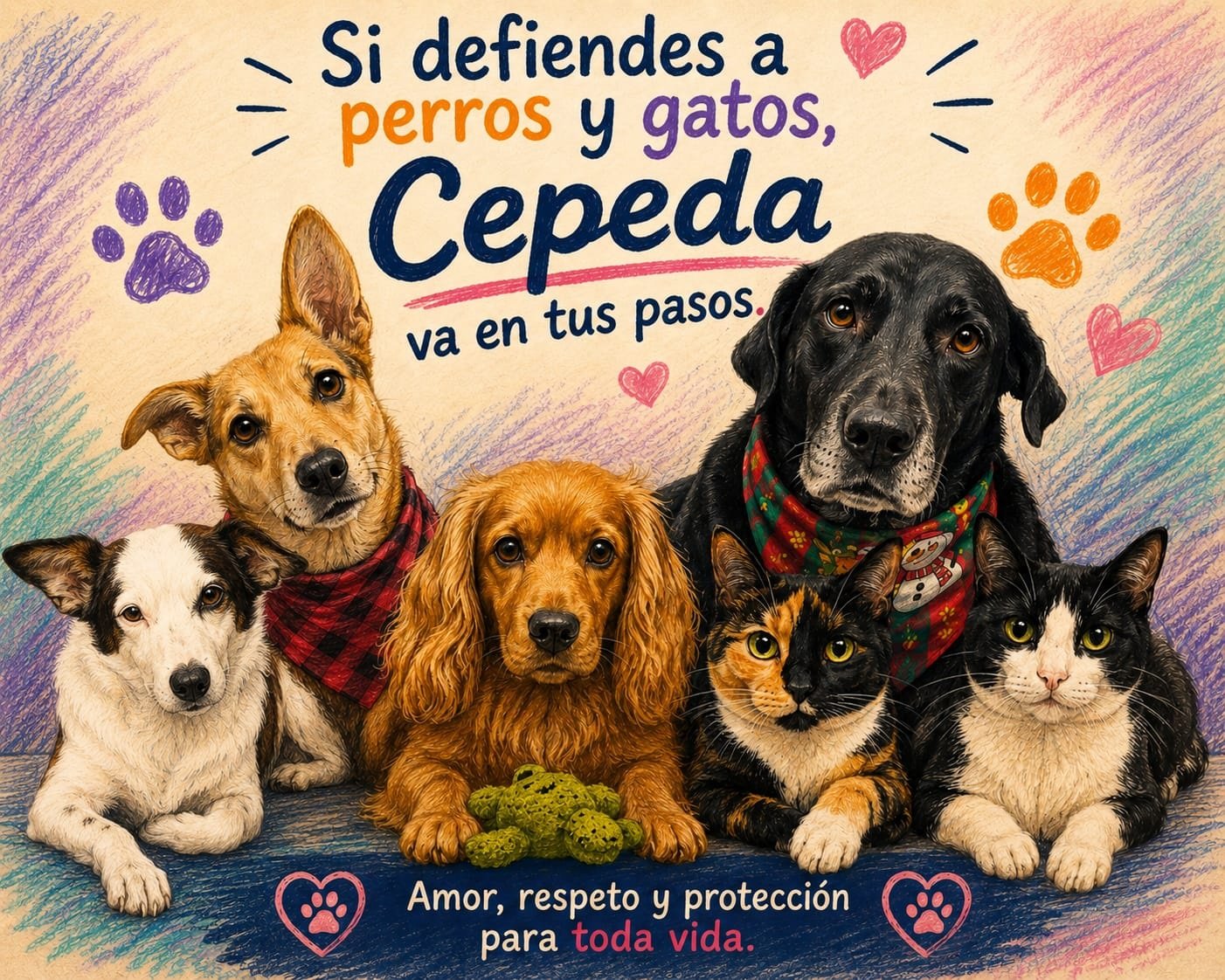 Si defiendes a perros y gatos cepeda va e tus pasos